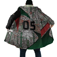 Custom Jordan Football Cloak Jordanian National Flag Colors Retro Glitch Art