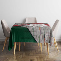 Jordan Football Tablecloth Jordanian National Flag Colors Retro Glitch Art