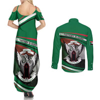 Sudan Couples Matching Summer Maxi Dress and Long Sleeve Button Shirt Victory Is Ours - Wonder Print Shop