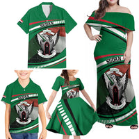 Sudan Family Matching Off Shoulder Maxi Dress and Hawaiian Shirt Victory Is Ours - Wonder Print Shop