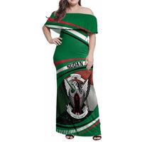 Sudan Family Matching Off Shoulder Maxi Dress and Hawaiian Shirt Victory Is Ours - Wonder Print Shop