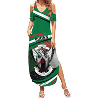 Sudan Family Matching Summer Maxi Dress and Hawaiian Shirt Victory Is Ours - Wonder Print Shop