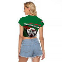 Sudan Raglan Cropped T Shirt Victory Is Ours - Wonder Print Shop