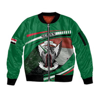 Sudan Sleeve Zip Bomber Jacket Victory Is Ours - Wonder Print Shop