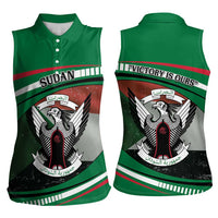 Sudan Women Sleeveless Polo Shirt Victory Is Ours - Wonder Print Shop