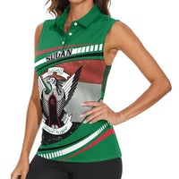 Sudan Women Sleeveless Polo Shirt Victory Is Ours - Wonder Print Shop