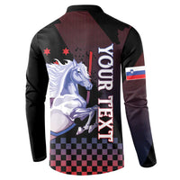 Personalized Slovenia Button Sweatshirt The Lipizzaner Horse - Wonder Print Shop
