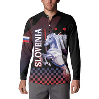 Personalized Slovenia Button Sweatshirt The Lipizzaner Horse - Wonder Print Shop