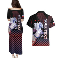 Personalized Slovenia Couples Matching Puletasi and Hawaiian Shirt The Lipizzaner Horse - Wonder Print Shop