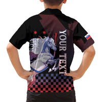 Personalized Slovenia Family Matching Off Shoulder Maxi Dress and Hawaiian Shirt The Lipizzaner Horse - Wonder Print Shop