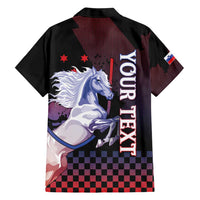 Personalized Slovenia Family Matching Short Sleeve Bodycon Dress and Hawaiian Shirt The Lipizzaner Horse - Wonder Print Shop