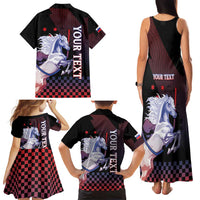 Personalized Slovenia Family Matching Tank Maxi Dress and Hawaiian Shirt The Lipizzaner Horse - Wonder Print Shop