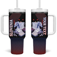 Personalized Slovenia Tumbler With Handle The Lipizzaner Horse - Wonder Print Shop