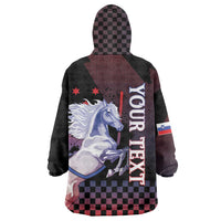 Personalized Slovenia Wearable Blanket Hoodie The Lipizzaner Horse - Wonder Print Shop