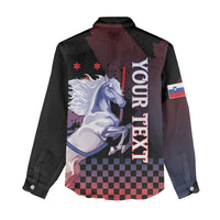 Personalized Slovenia Women Casual Shirt The Lipizzaner Horse - Wonder Print Shop