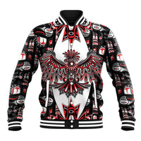 Canada Haida Baseball Jacket Thunderbird Northwest Coast Indigenous - Wonder Print Shop