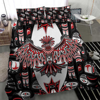 Canada Haida Bedding Set Thunderbird Northwest Coast Indigenous - Wonder Print Shop