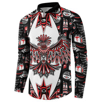 Canada Haida Button Sweatshirt Thunderbird Northwest Coast Indigenous - Wonder Print Shop