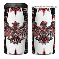 Canada Haida 4 in 1 Can Cooler Tumbler Thunderbird Northwest Coast Indigenous - Wonder Print Shop