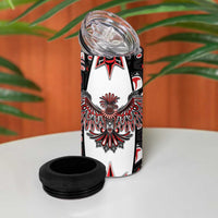Canada Haida 4 in 1 Can Cooler Tumbler Thunderbird Northwest Coast Indigenous - Wonder Print Shop