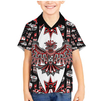 Canada Haida Family Matching Mermaid Dress and Hawaiian Shirt Thunderbird Northwest Coast Indigenous - Wonder Print Shop