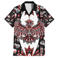 Canada Haida Family Matching Off Shoulder Maxi Dress and Hawaiian Shirt Thunderbird Northwest Coast Indigenous - Wonder Print Shop