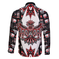 Canada Haida Family Matching Puletasi and Hawaiian Shirt Thunderbird Northwest Coast Indigenous - Wonder Print Shop