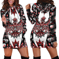 Canada Haida Hoodie Dress Thunderbird Northwest Coast Indigenous - Wonder Print Shop