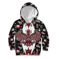 Canada Haida Kid Hoodie Thunderbird Northwest Coast Indigenous - Wonder Print Shop