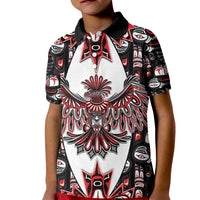 Canada Haida Kid Polo Shirt Thunderbird Northwest Coast Indigenous - Wonder Print Shop