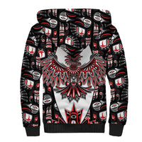 Canada Haida Sherpa Hoodie Thunderbird Northwest Coast Indigenous - Wonder Print Shop
