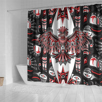 Canada Haida Shower Curtain Thunderbird Northwest Coast Indigenous - Wonder Print Shop