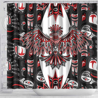 Canada Haida Shower Curtain Thunderbird Northwest Coast Indigenous - Wonder Print Shop