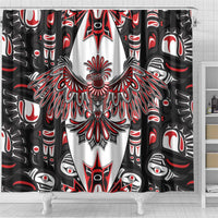 Canada Haida Shower Curtain Thunderbird Northwest Coast Indigenous - Wonder Print Shop