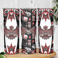 Canada Haida Skinny Tumbler Thunderbird Northwest Coast Indigenous - Wonder Print Shop