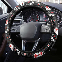 Canada Haida Steering Wheel Cover Thunderbird Northwest Coast Indigenous - Wonder Print Shop