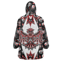 Canada Haida Wearable Blanket Hoodie Thunderbird Northwest Coast Indigenous - Wonder Print Shop