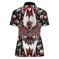 Canada Haida Women Polo Shirt Thunderbird Northwest Coast Indigenous - Wonder Print Shop