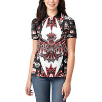 Canada Haida Women Polo Shirt Thunderbird Northwest Coast Indigenous - Wonder Print Shop