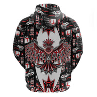 Canada Haida Zip Hoodie Thunderbird Northwest Coast Indigenous - Wonder Print Shop