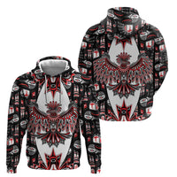 Canada Haida Zip Hoodie Thunderbird Northwest Coast Indigenous - Wonder Print Shop