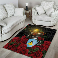 Saint Lucia Area Rug Rose Iron Helmet - Wonder Print Shop