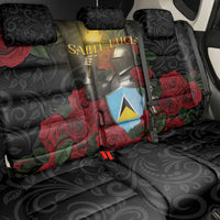 Saint Lucia Back Car Seat Cover Rose Iron Helmet - Wonder Print Shop