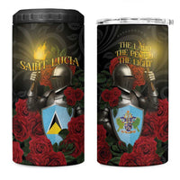 Saint Lucia 4 in 1 Can Cooler Tumbler Rose Iron Helmet - Wonder Print Shop