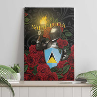 Saint Lucia Canvas Wall Art Rose Iron Helmet - Wonder Print Shop