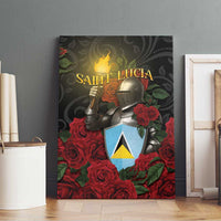 Saint Lucia Canvas Wall Art Rose Iron Helmet - Wonder Print Shop