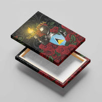 Saint Lucia Canvas Wall Art Rose Iron Helmet - Wonder Print Shop