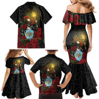 Saint Lucia Family Matching Mermaid Dress and Hawaiian Shirt Rose Iron Helmet - Wonder Print Shop