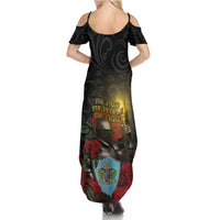 Saint Lucia Family Matching Summer Maxi Dress and Hawaiian Shirt Rose Iron Helmet - Wonder Print Shop