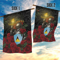 Saint Lucia Garden Flag Rose Iron Helmet - Wonder Print Shop